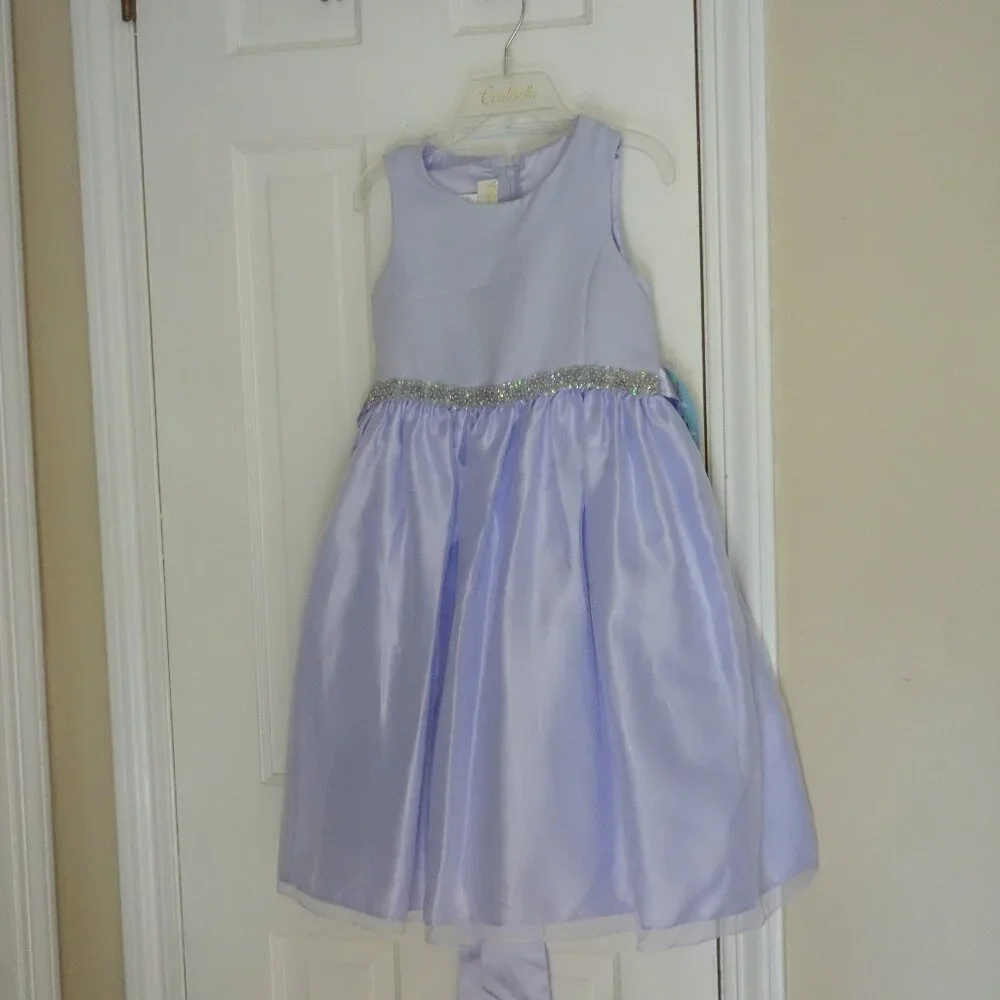 NWT CINDERELLA Brand Light Lavendar Princess Beaded Sequin Tulle Dress 6X